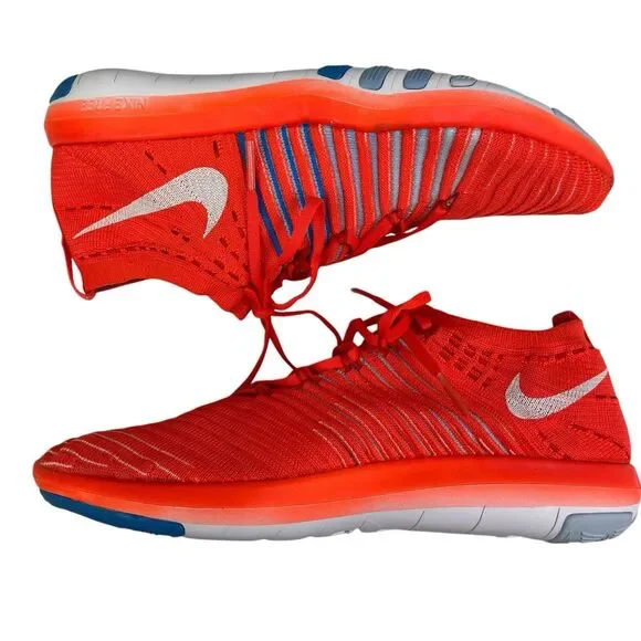 Nike Free Transform Flyknit Running Shoes Womens 8.5 Crimson Orange 833410-601 - Picture 6 of 15